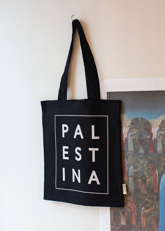 Handlenett - PALESTINA, svart