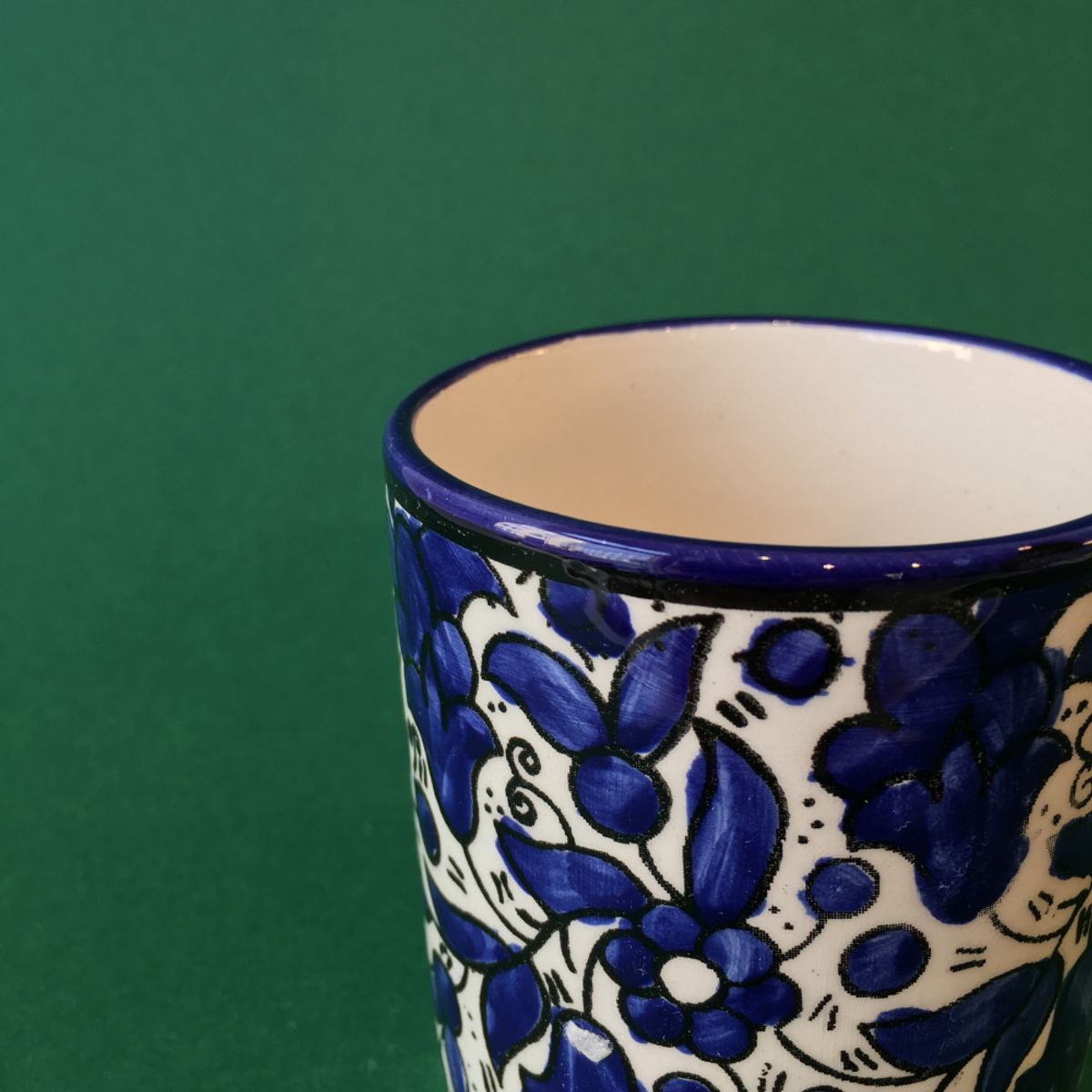 Mellomstor keramikkopp 8 cm, blå