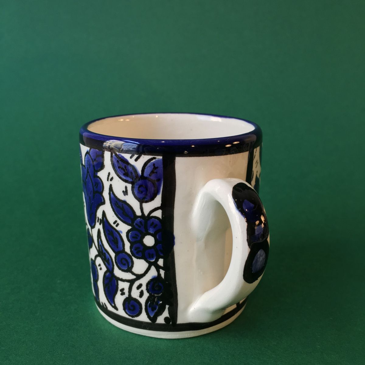 Liten keramikkopp 6 cm, blå