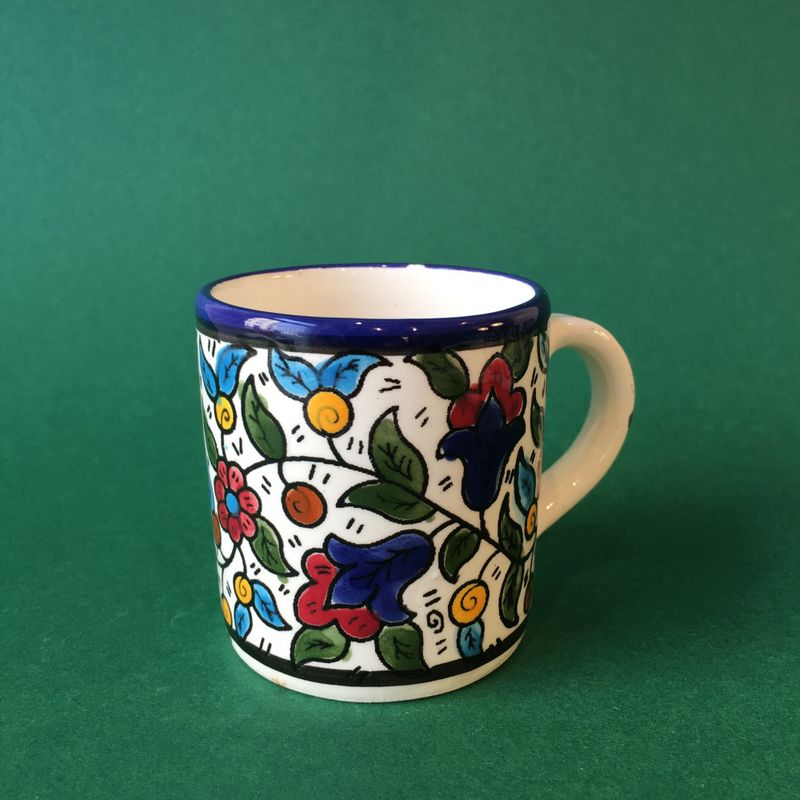 Liten keramikkopp 6 cm, flerfarget