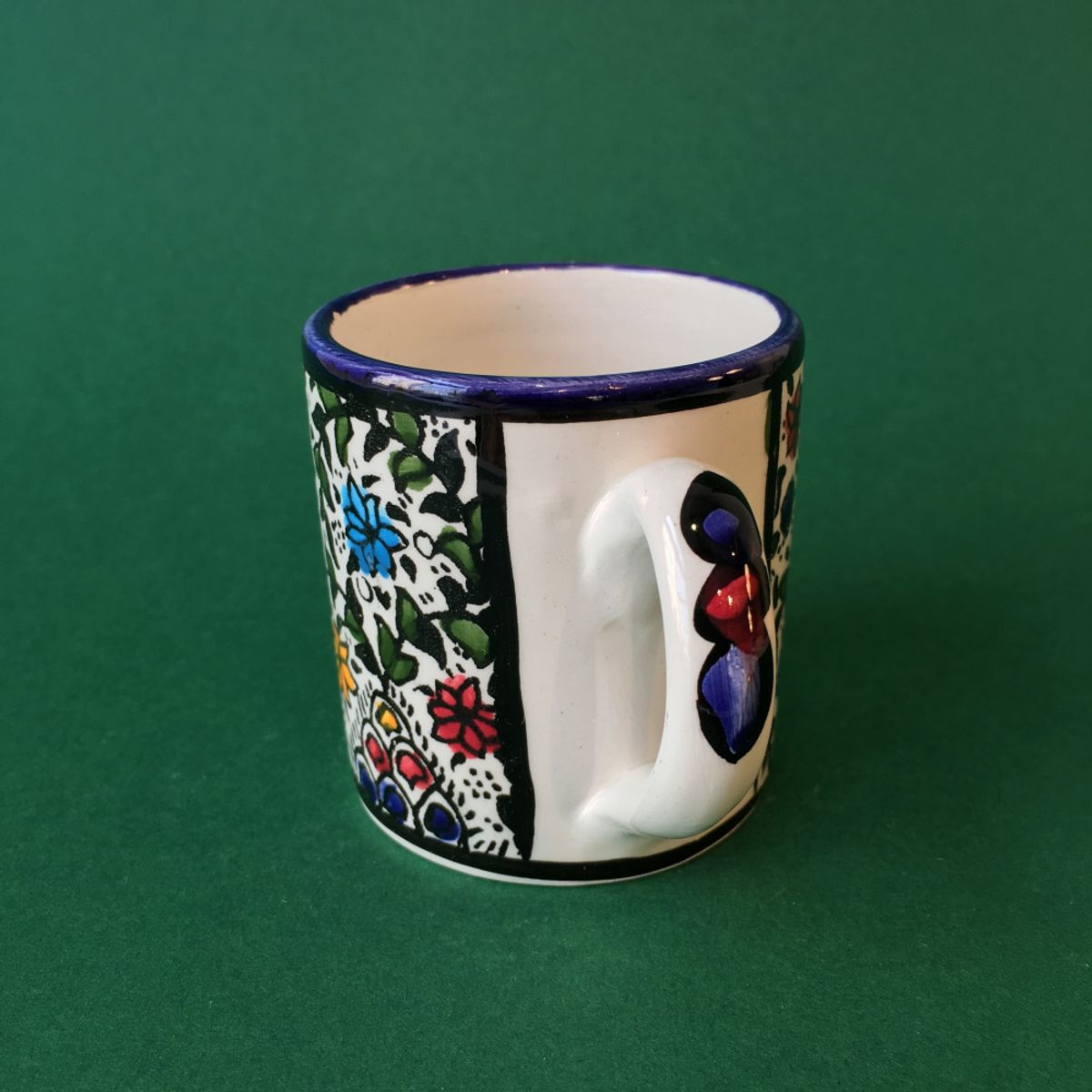 Liten keramikkopp 6 cm, flerfarget