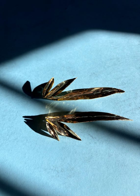 Øredobber - Triple Olive Leaf
