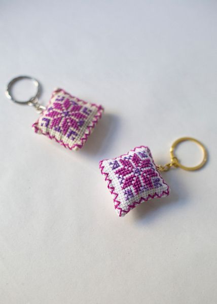 Hovedbilde Håndbrodert nøkkelring, Threads of Hope