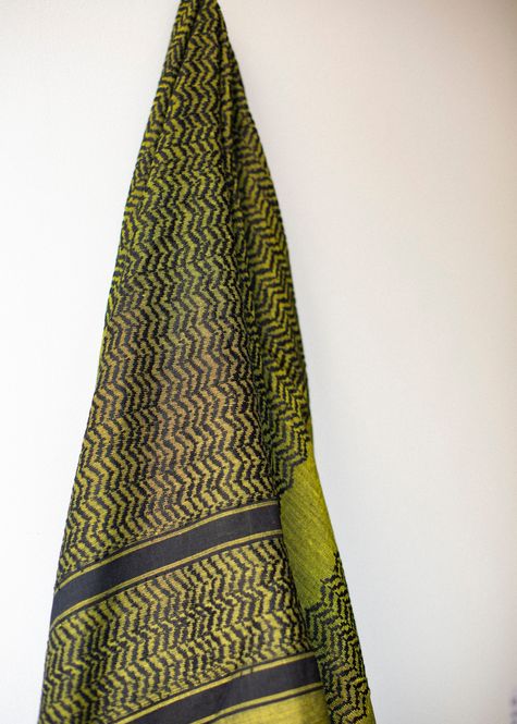 Hovedbilde Stor keffiyeh, olivengrønn og svart