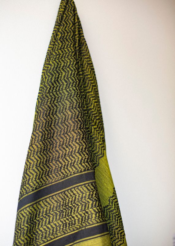 Stor keffiyeh, olivengrønn og svart